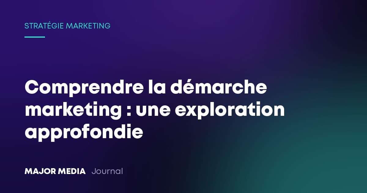 Comprendre la démarche marketing : une exploration approfondie
