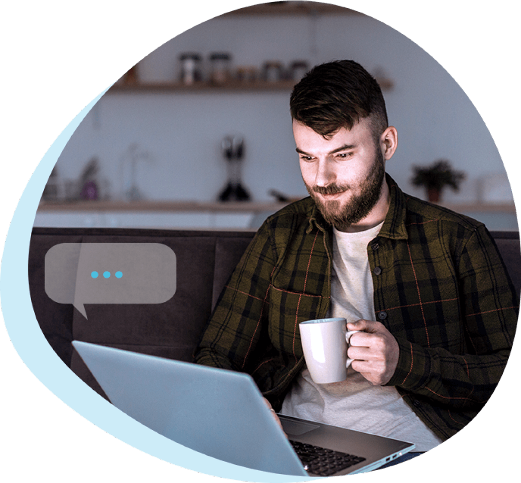 Person working on laptop